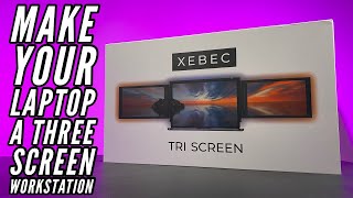 A Great YouTuber Christmas Gift Xebec Tri Screen Portable Laptop Workstation TodayIFeelLike [upl. by Hsetirp]