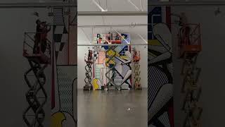 Watch the installation of Roy Lichtenstein’s “Bauhaus Stairway Mural” at Gagosian New York [upl. by Elohcim]