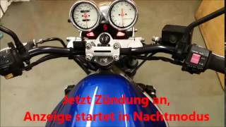 Ganganzeige Motorrad ohne OBD  Systemstart in Nachtmodus [upl. by Wallace]