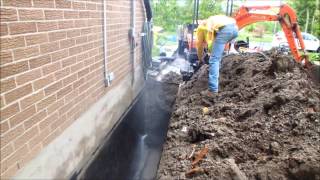 How To Exterior Basement Waterproofing and Weeping Tile Flushing 18887500848 [upl. by Roots]