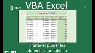 Purger et nettoyer des tableaux Excel en VBA [upl. by Anner]