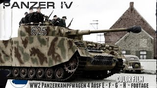 WW2 Color footage Panzer IV AusfE  F  F1  G H  Panzerkampfwagen IV [upl. by Hodgkinson]