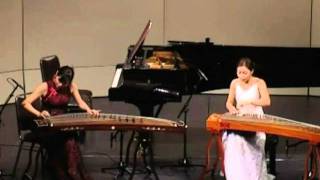 Guzheng  Spring on Xiang River 春到湘江  Performed by Yuan Sha 袁莎 and Yuan Li 袁莉 [upl. by Yenreit]