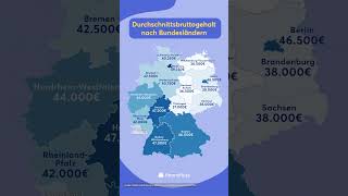 Durchschnittsbruttogehalt nach Bundesländern 💸 gehalt [upl. by Idnym347]