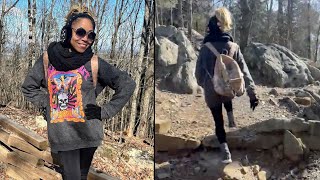 Former Destinys Child Member Latavia Roberson Hikes In Georgia Mountains Listening To Beyonce 🎧 [upl. by Inait]