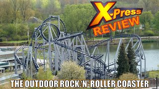 Xpress Platform 13 Review Walibi Holland Vekoma Launch Coaster  Outdoor Rock n Roller Coaster [upl. by Ynatil]