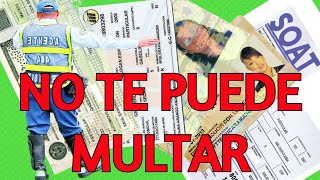 No te pueden MULTAR x NO tener los Documentos del Vehiculo ni los del Conductor [upl. by Einot267]