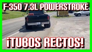 1997 Ford F350 73L POWERSTROKE ESCAPE con TUBOS RECTOS [upl. by Amias]