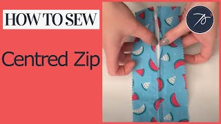 How to Insert a Centred Zip [upl. by Olli]