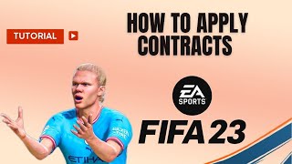 How to apply contracts FIFA 23 [upl. by Valentia998]