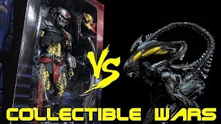 Square Enix Alien Colonial Marines Spitter Alien VS NECA Concrete Jungle Predator  Collectible Wars [upl. by Atteynod]