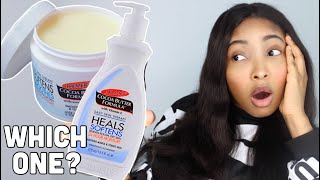 ANSWERING ALL YOUR QUESTIONS about PALMERS COCOA BUTTER LOTION vrs PALMERS COCOA BUTTER CREAM [upl. by Nnylhtak]