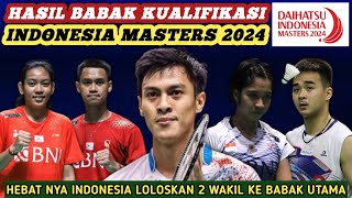 Hasil Semua Sektor Babak Kualifikasi Badminton Indonesia Masters 2024 Hari Ini [upl. by Analrahc933]