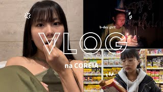 vlog na coreia🎂 cozinhando prato de aniversário coreano pra minha irmã compras no mercado e etc [upl. by Sarena386]