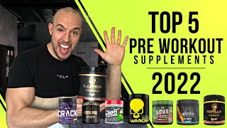 TOP 5 PRE WORKOUT SUPPLEMENTS 2022 [upl. by Noitsirhc]