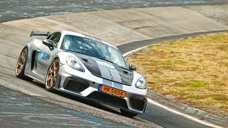 Porsche 718 Cayman GT4 RS Weissach  NURBURGRING REVIEW [upl. by Aliahkim]