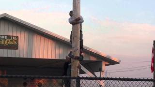 Woodsmen Field Day Grease Pole Climb [upl. by Oletta349]