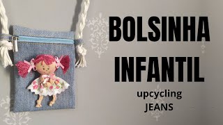 Bolsinha Infantil  JEANS [upl. by Norad859]