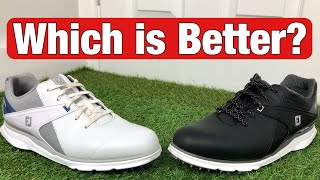 New Footjoy Pro SL 2020 vs Footjoy Pro SL Carbon  The best spikeless golf shoes [upl. by Yleek583]