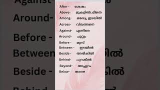 English to Malayalam englishlanguage Vocabulary easy wordsadvanced [upl. by Imehon543]