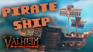 Valheim build Pirate Ship [upl. by Ardnuassak]