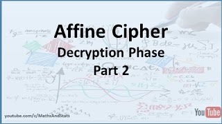 Affine Cipher Decryption Phase  Part 2 [upl. by Anrev]