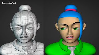 Box Model Girl Head Testing  Blender [upl. by Onitsirc]