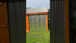 Building new wood garage door garagedoor woodworking slidingdoor [upl. by Milah]