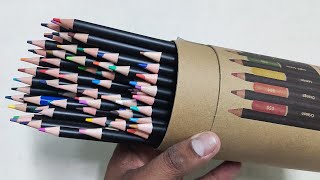 My Best Colours 😲Corslet 75 Pc Oild Based Pencil Colours 💯 Stationery Kit Unboxing [upl. by Gytle]