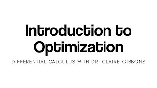 Introduction to Optimization [upl. by Angelia]