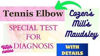 Tennis elbow special testcozen mills and maudsley test for diagnosis [upl. by Naro]