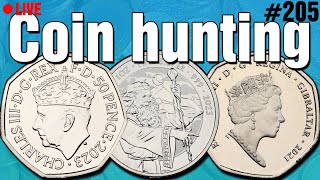 50p Coin Hunting  Live 205 [upl. by Aynotal]