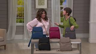 Travelon Anti Theft Signature Slim Backpack on QVC [upl. by Naillimxam447]