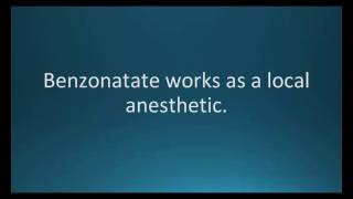 How to pronounce benzonatate Tessalon Memorizing Pharmacology Flashcard [upl. by Irroc757]