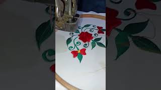 Machine embroidery for beginners  embroidery stitch Rizwan Ali Tv shorts shortvideo [upl. by Blackman]