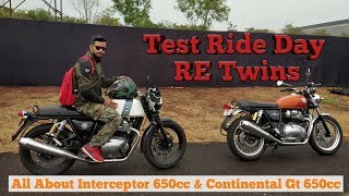 Test Ride Day  All About Riding Experience of Interceptor 650 Vs Continental GT 650  Hindi [upl. by Neural785]