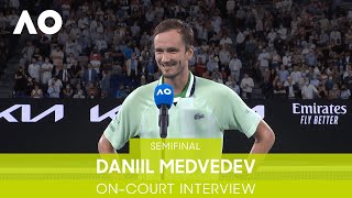 Daniil Medvedev OnCourt Interview SF  Australian Open 2022 [upl. by Ehlke]