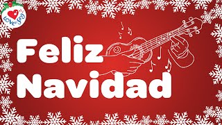 Feliz Navidad with Lyrics  Love to Sing Christmas Songs and Carols 🎄 [upl. by Pylle]