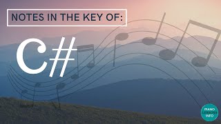 Notes in the Key of C Major C Sharp Major [upl. by Coit]