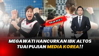 JADI SOROTAN MEDIA KOREA Megawati Cetak Kemenangan Bersama Red Spark Vs IBK Altos Dengan Sempurna [upl. by Ykcim352]