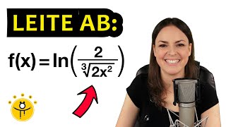 Mathe ABI Ableitungen – ln ableiten mit Wurzel [upl. by Kwasi111]