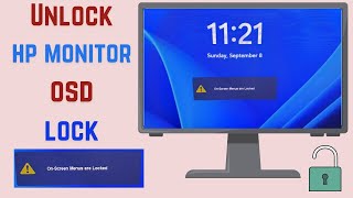 How to unlock HP monitor OSD lock within a Minute [upl. by Evers]