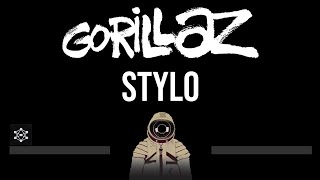 Gorillaz • Stylo CC Upgraded Video 🎤 Karaoke Instrumental [upl. by Enoob]