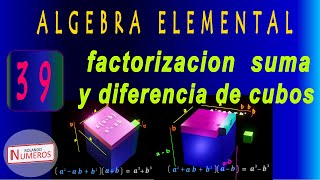 39 Factorización de suma y diferencia de cubos [upl. by Hadnama35]