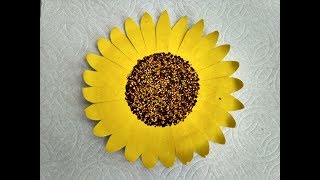 Making sunflower with paper plate [upl. by Nawj753]