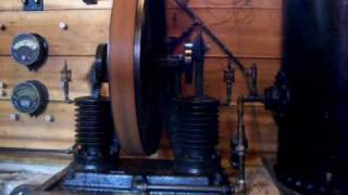 Antique Air Compressor on Line Shaft [upl. by Akers]