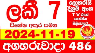 Lucky 7 0486 20241019 Today Lottery NLB Result Results අද ලකී දිනුම් ප්‍රතිඵල VIP 489 Lotherai [upl. by Malanie556]