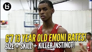 Emoni Bates 67 13 Year Old Has Size Skill Killer Instinct [upl. by Nyrol331]