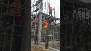 Install Scaffolding For Column Work [upl. by Tarkany]