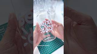 making a libbey glass can with permanent vinyl ✨ [upl. by Lerad]